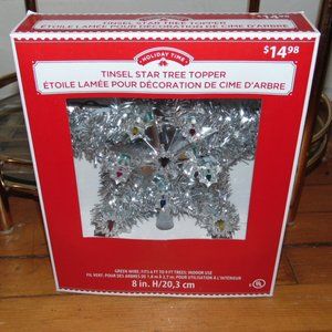 Tinsel Star Tree Topper